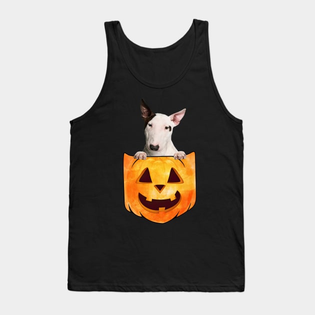 Bull Terrier Dog In Pumpkin Pocket Halloween Tank Top by TATTOO project